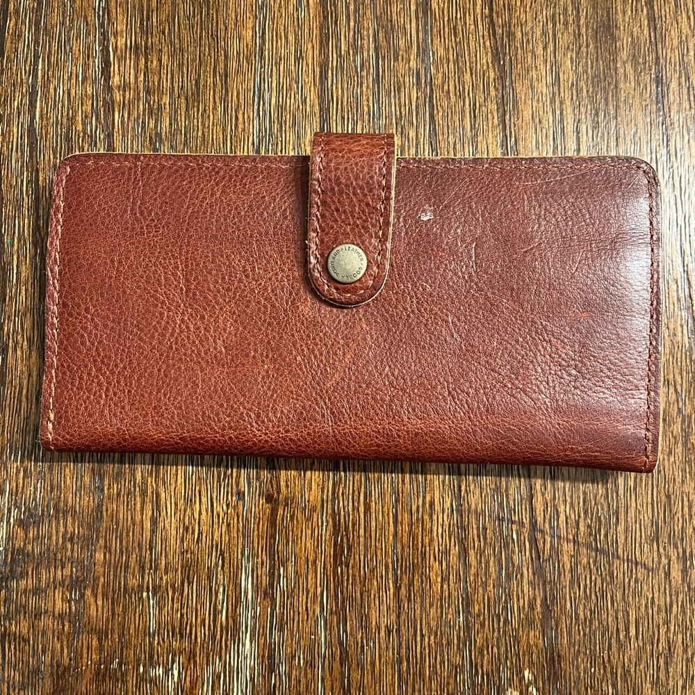 Portland leather goods nutmeg bifold wallet